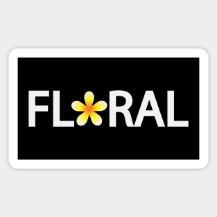 Artistic floral text design Sticker